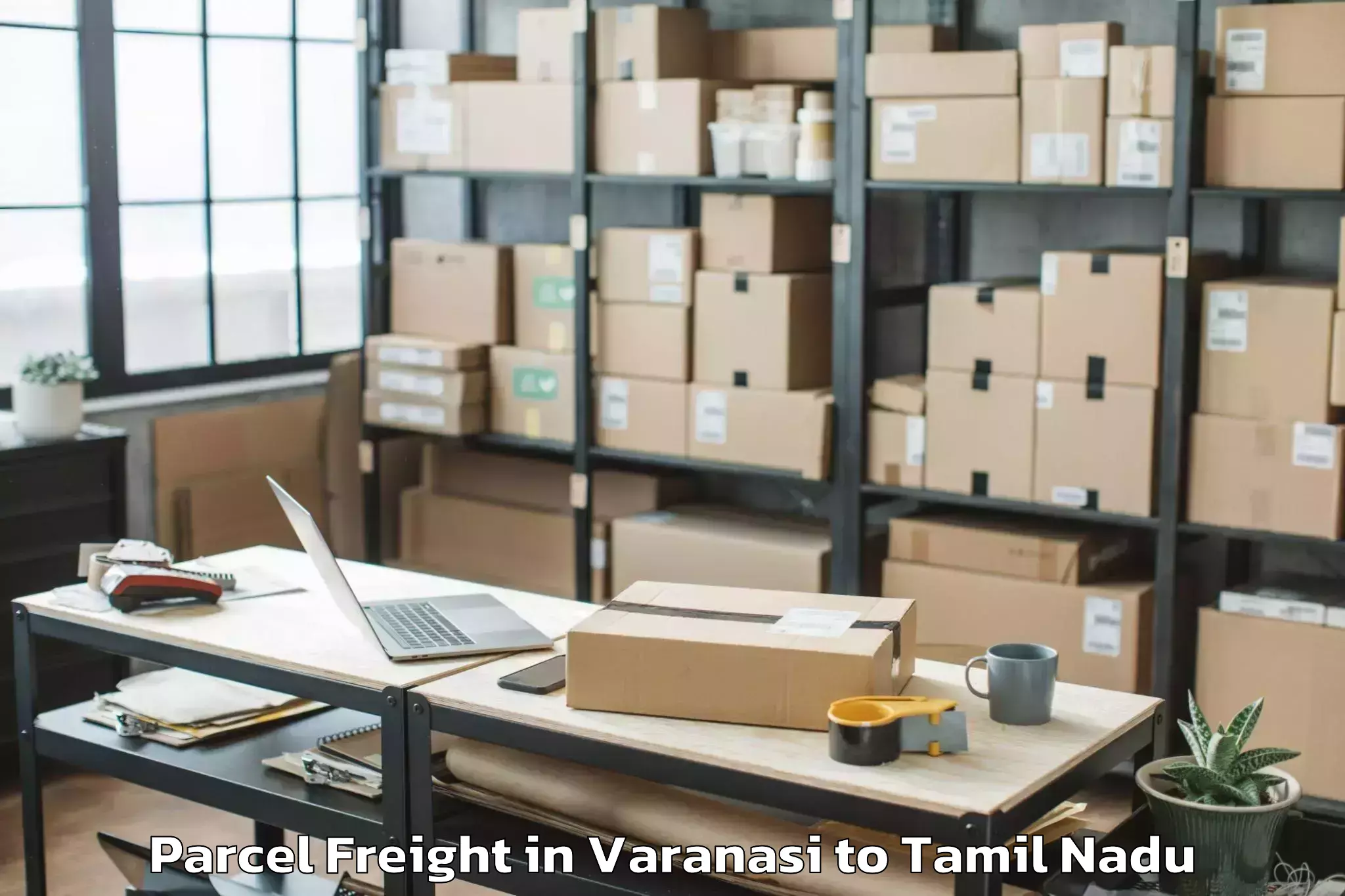 Trusted Varanasi to Ambattur Industrial Estate Parcel Freight